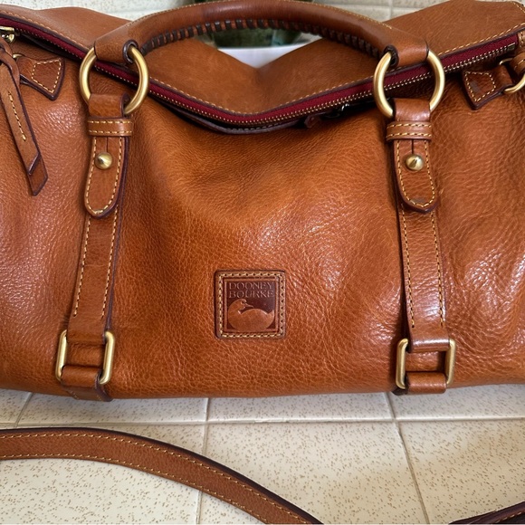 Dooney & Bourke Florentine Leather Tassle Satchel Bag - Picture 5 of 15